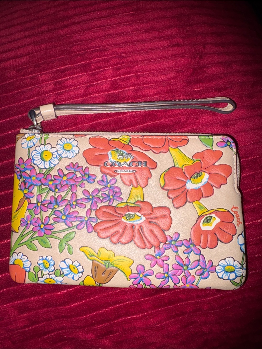 COACH Floral Wristlet